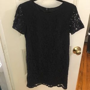 Ann Taylor navy blue lace dress